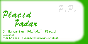 placid padar business card